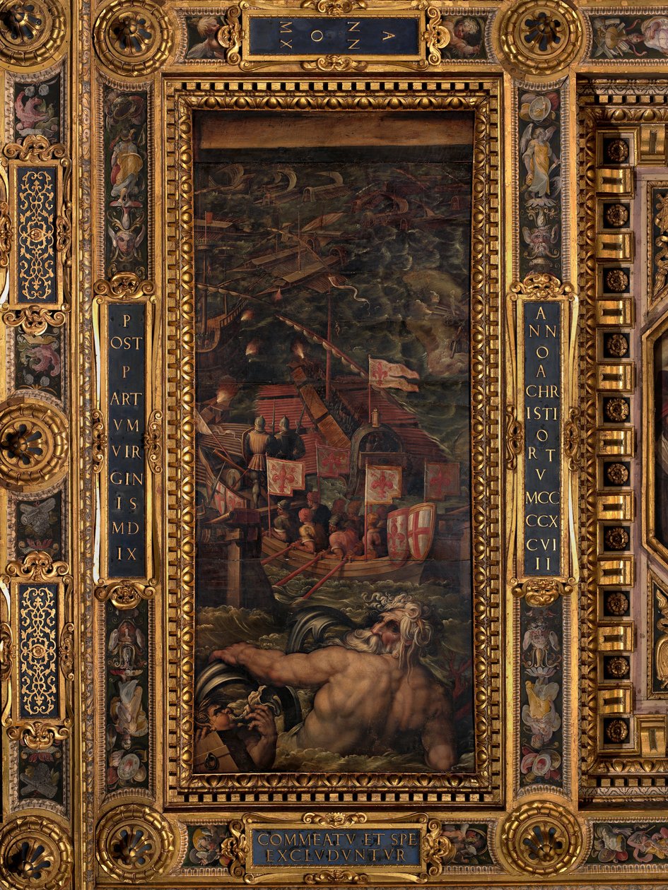 Meritaistelu Firenzen ja Pisansin välillä tekijältä Giorgio Vasari
