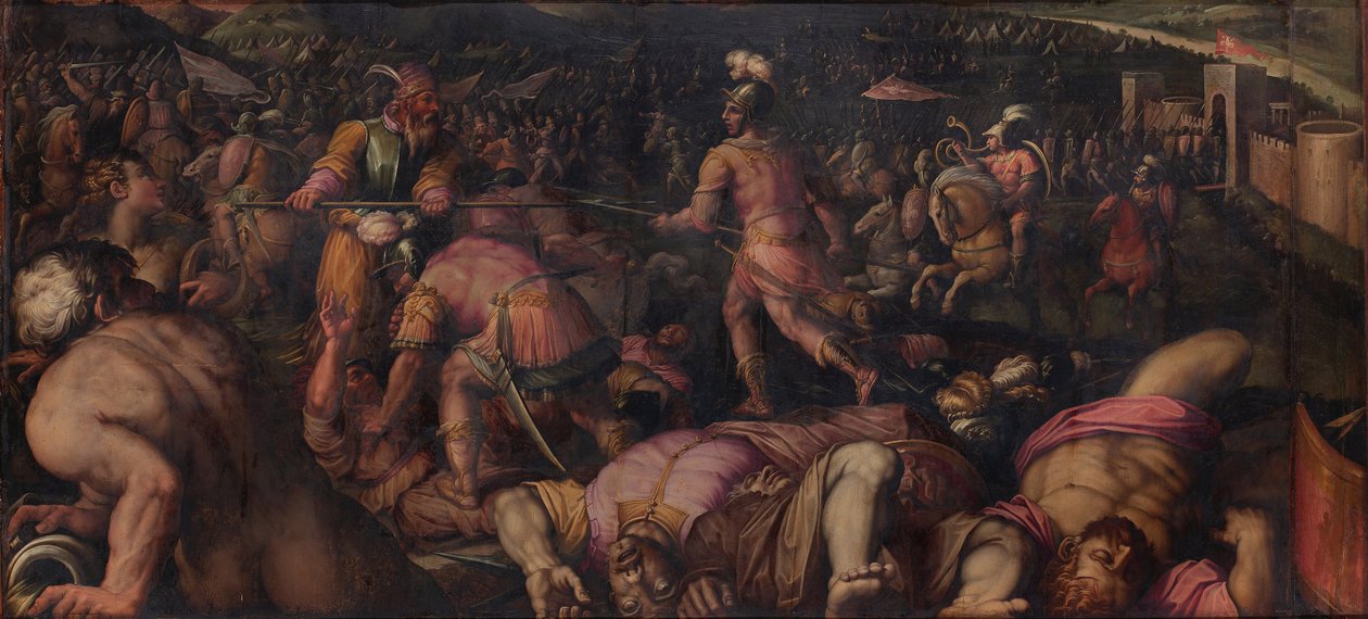 Taistelu Radagaisusta vastaan Faesulaessa vuosina 406, 1563-1565 tekijältä Giorgio Vasari
