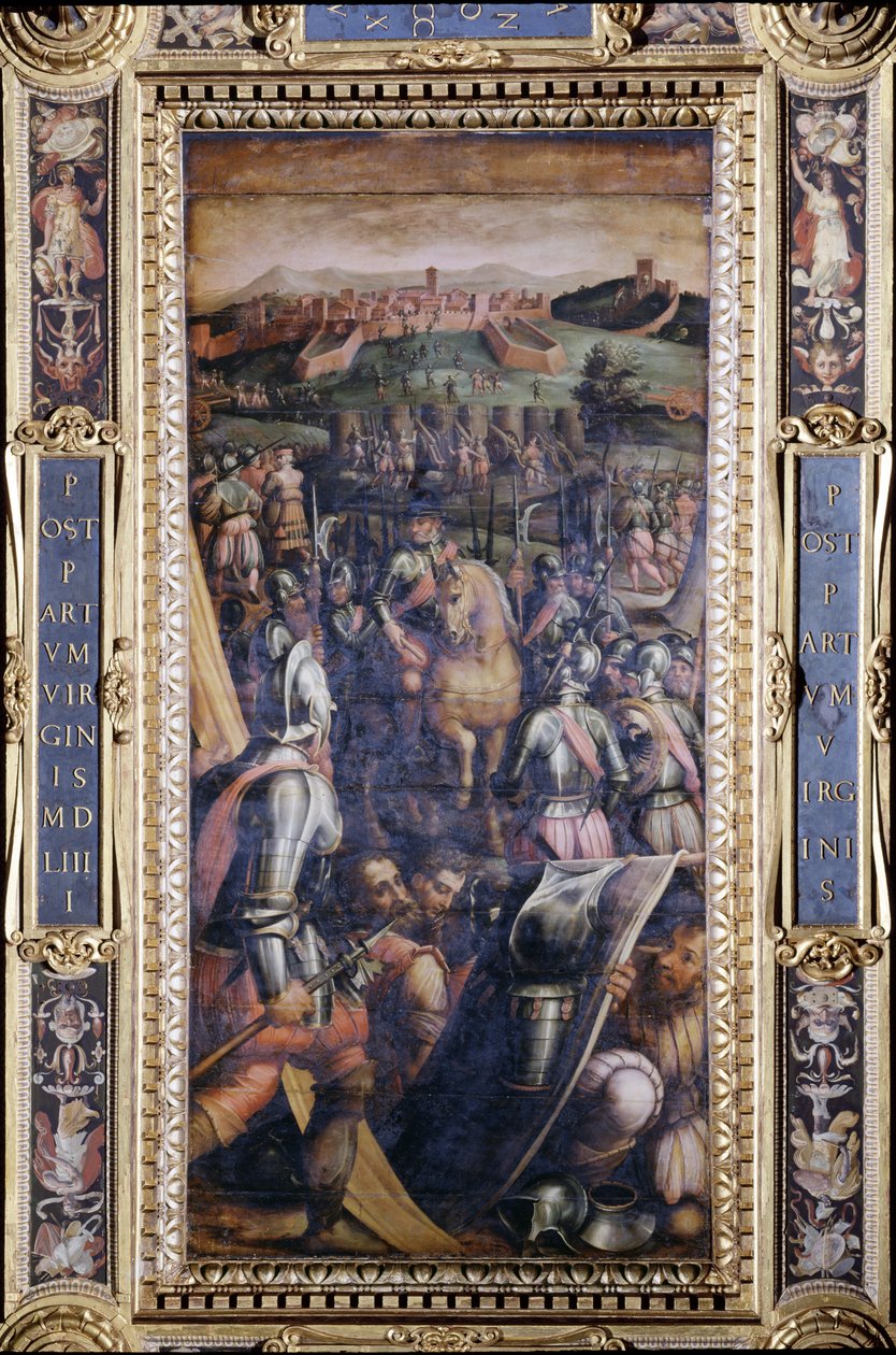 Casolen vangitseminen Salone dei Cinquecenton katosta, 1565 (paneeli) tekijältä Giorgio Vasari