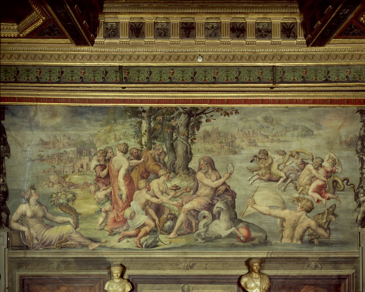 Maan varhaiset hedelmät tarjottiin Saturnukselle, 1555 tekijältä Giorgio Vasari