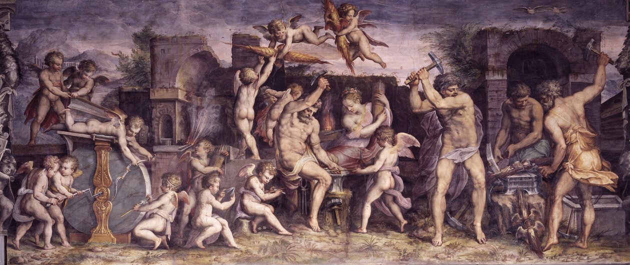 Vulcanin takomo, 1556-1557 tekijältä Giorgio Vasari