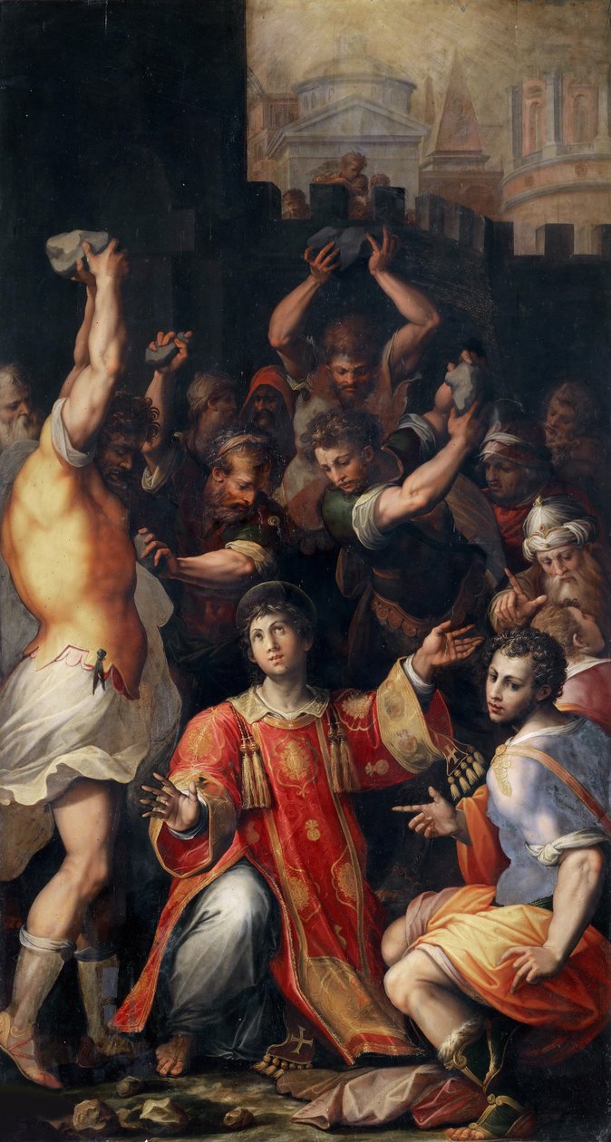 Pyhän Stefanoksen marttyyrikuolema, 1571. tekijältä Giorgio Vasari