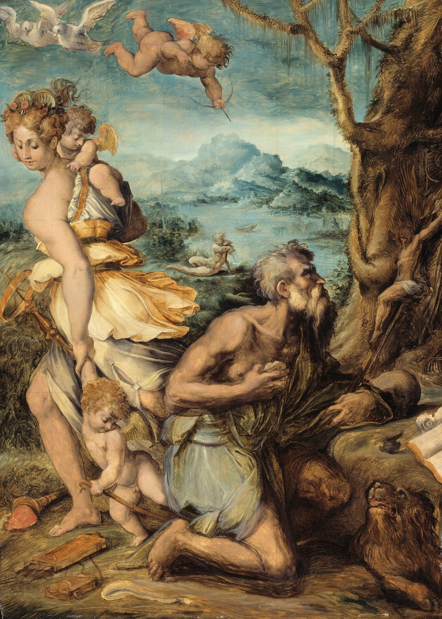 Pyhän Hieronymuksen kiusaaminen tekijältä Giorgio Vasari