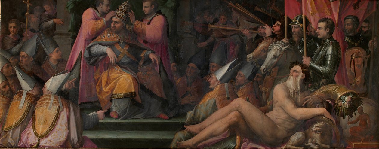 Giovanni de Medicin valinta paaviksi, 1555-1562 tekijältä Giorgio Vasari