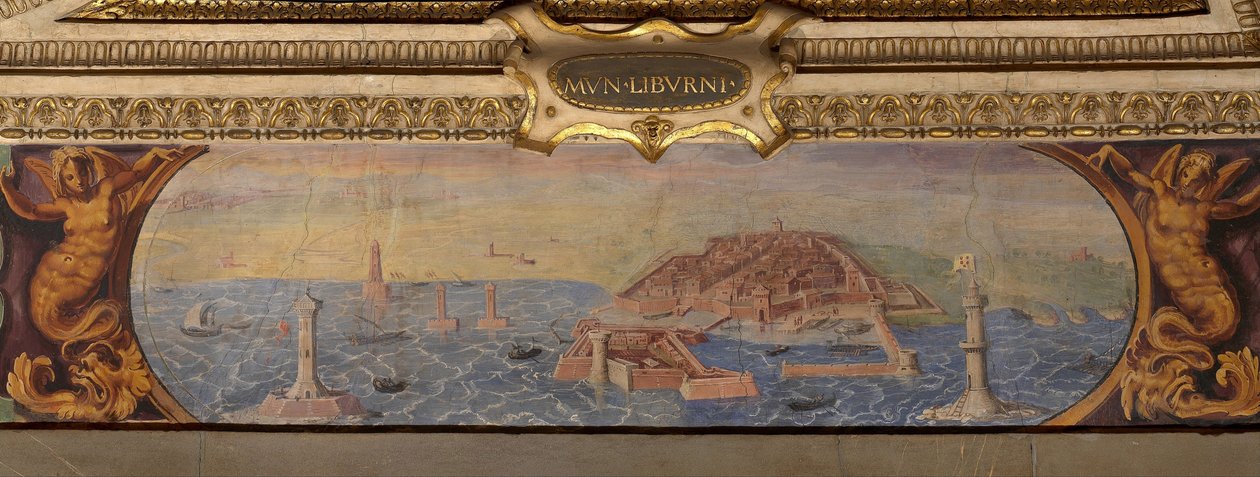 Näkymä Livornoon, 1557-1558 tekijältä Giorgio Vasari
