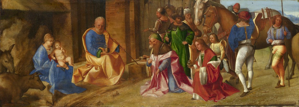 Maagien palvonta, n. 1490 tekijältä Giorgione da Castelfranco