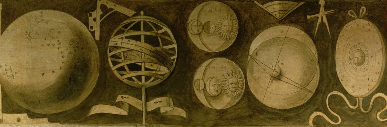Astrologia: Erilaiset instrumentit ja kaaviot tekijältä Giorgione da Castelfranco