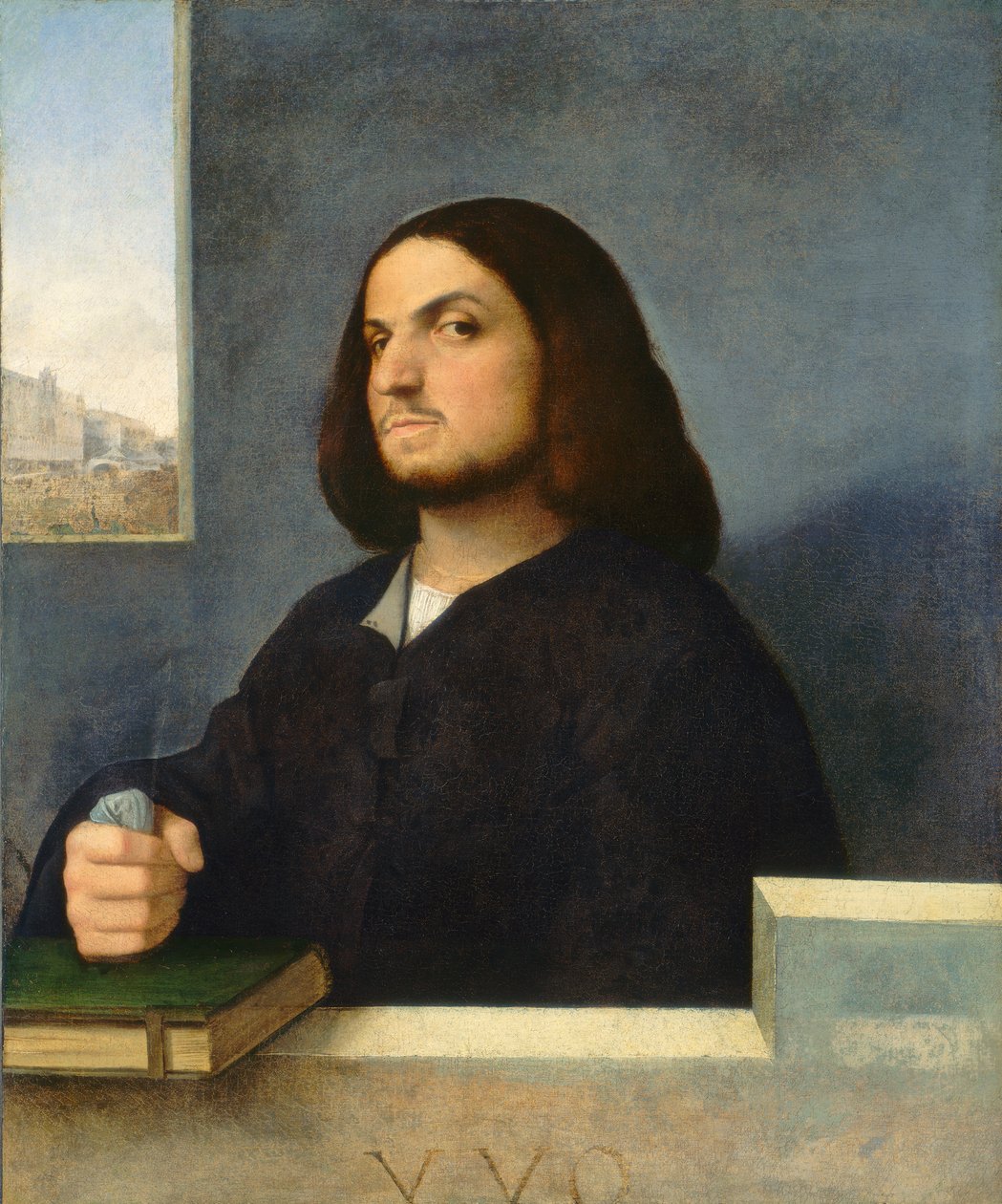 Venetsialaisen herrasmiehen muotokuva, n. 1510 tekijältä Giorgione da Castelfranco