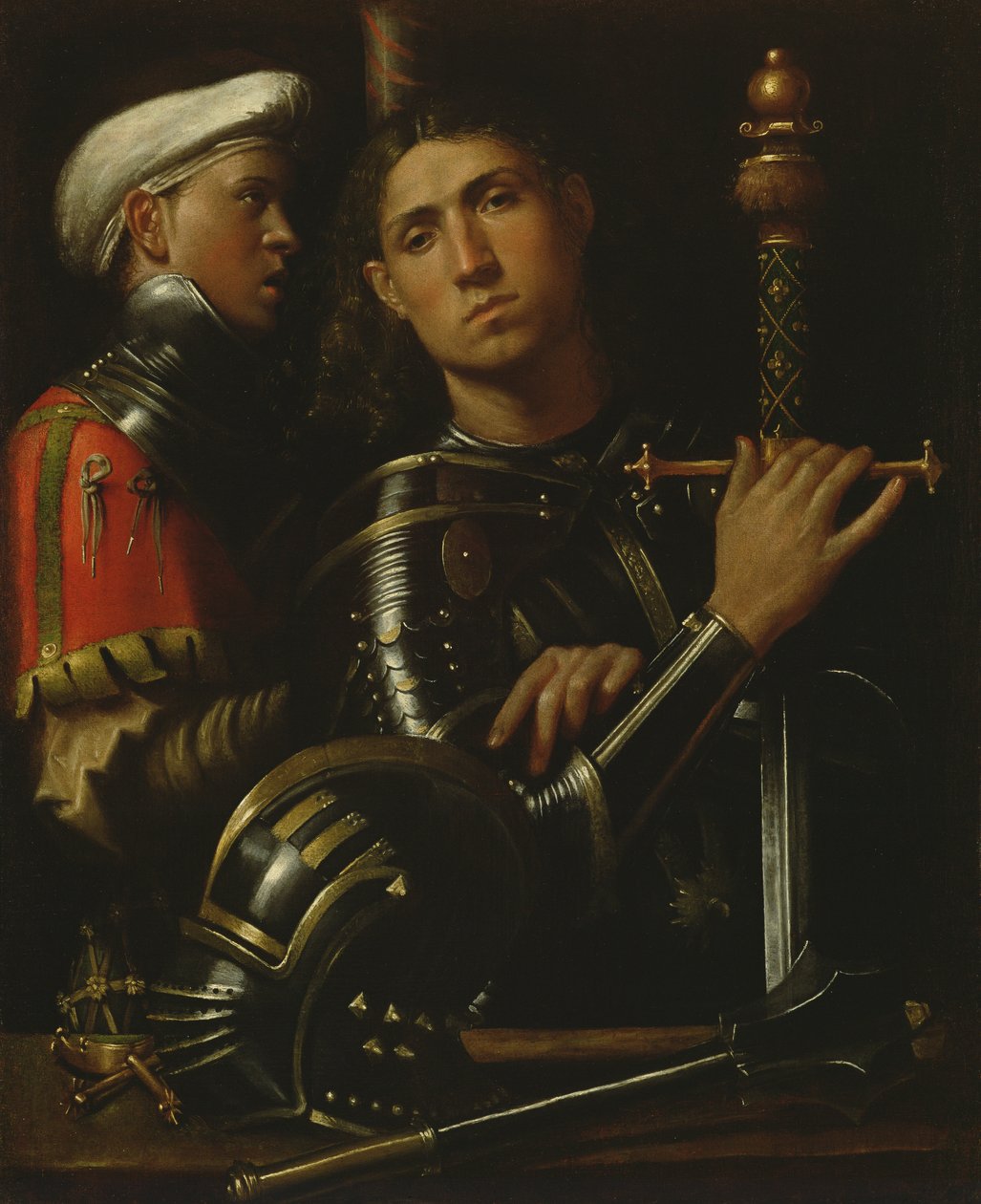 Soturi ja hänen Squire tekijältä Giorgione da Castelfranco