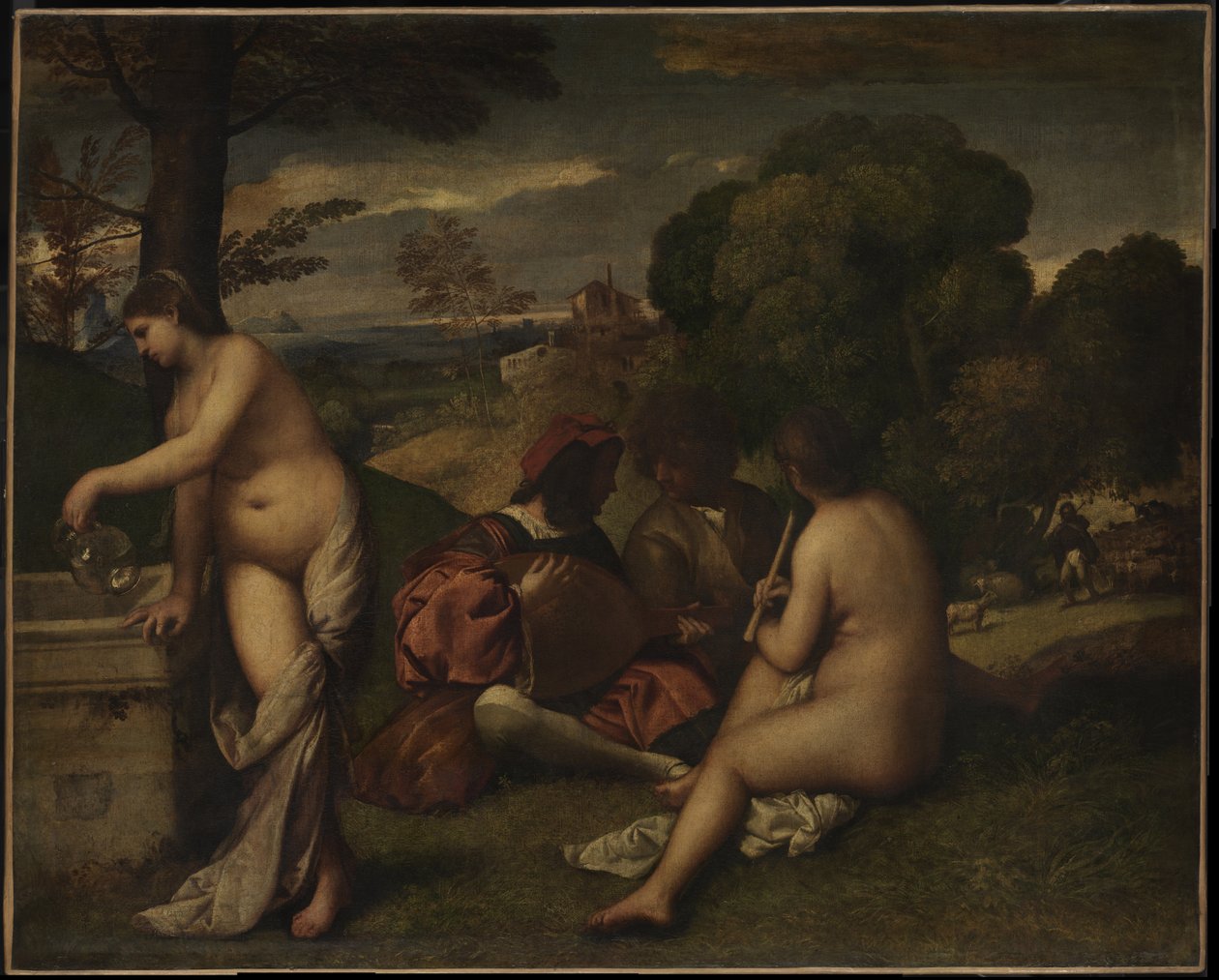 Pastoraalikonsertti, n. 1510 tekijältä Giorgione da Castelfranco