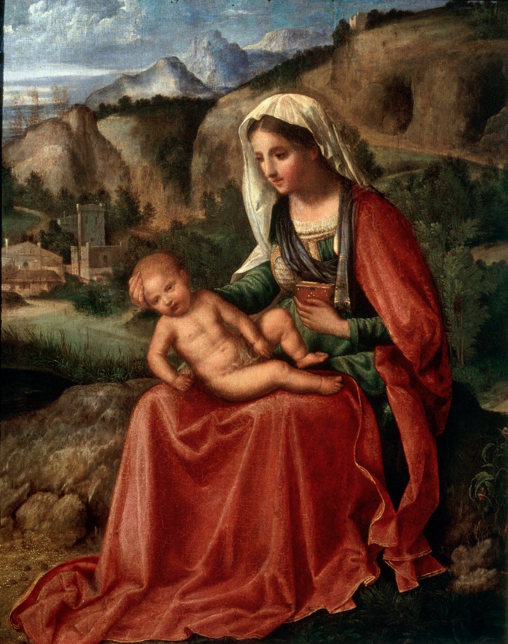 Neitsyt ja lapsi maisemassa, c1503 tekijältä Giorgione da Castelfranco