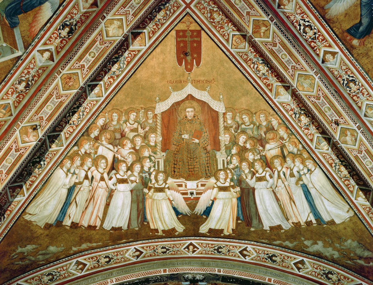 Allegoria Pyhästä Franciscuksesta kunniassa, noin 1330 tekijältä Giotto di Bondone