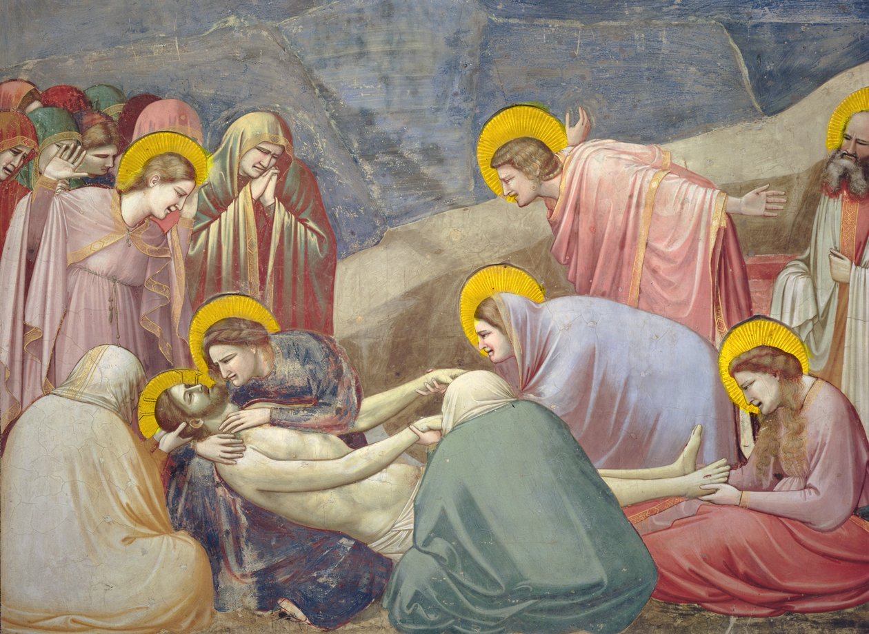 Valituslaulu kuolleesta Kristuksesta, noin 1305 freskon yksityiskohta 56296:sta tekijältä Giotto di Bondone