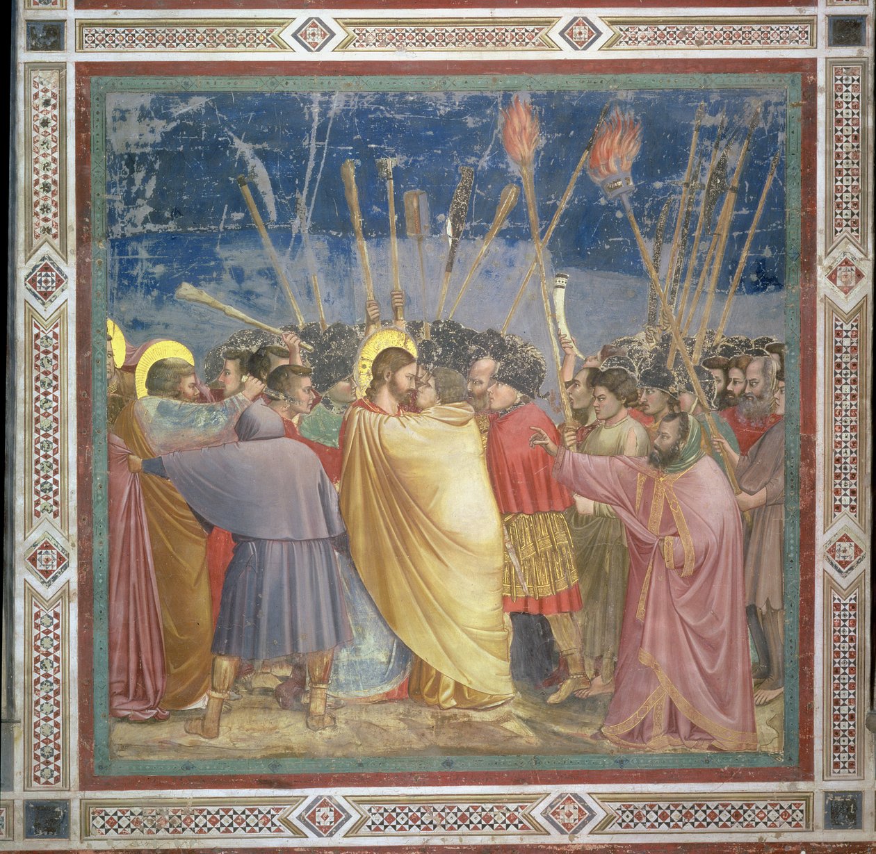 Kristuksen pettäminen, n. 1305 tekijältä Giotto di Bondone