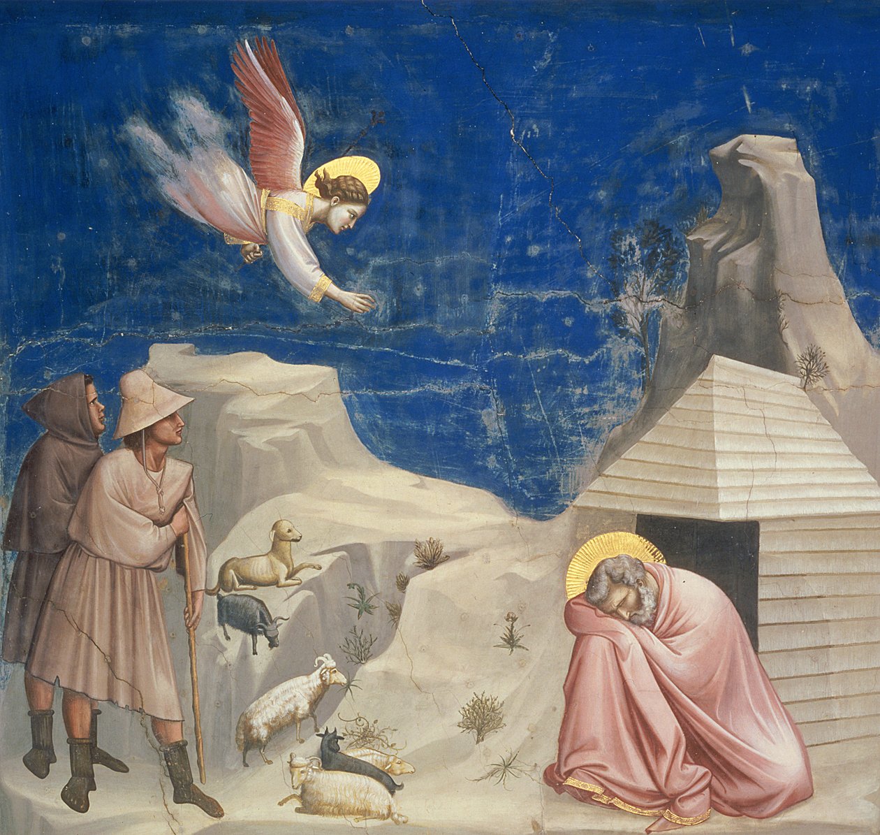 Joakimin uni, noin 1305 tekijältä Giotto di Bondone