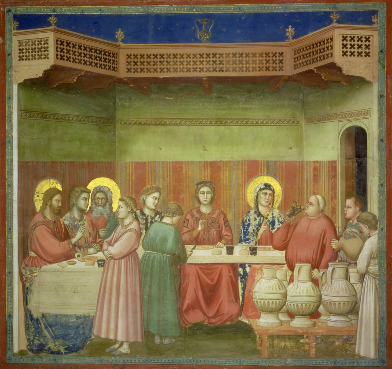 Kaanan hääjuhla, n. 1305 (katso lisätietoja numerosta 102732) tekijältä Giotto di Bondone