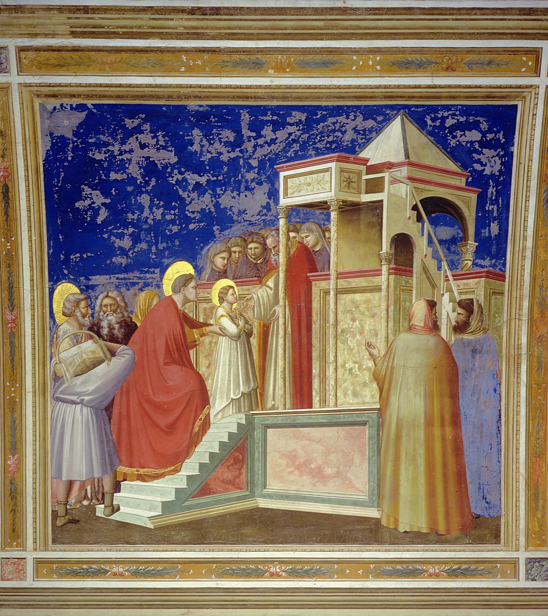 Neitsyen esittely temppelissä, n. 1305 tekijältä Giotto di Bondone