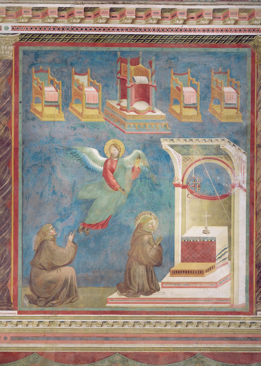 Valtaistuinten visio, 1297-1299 (fresko) tekijältä Giotto di Bondone