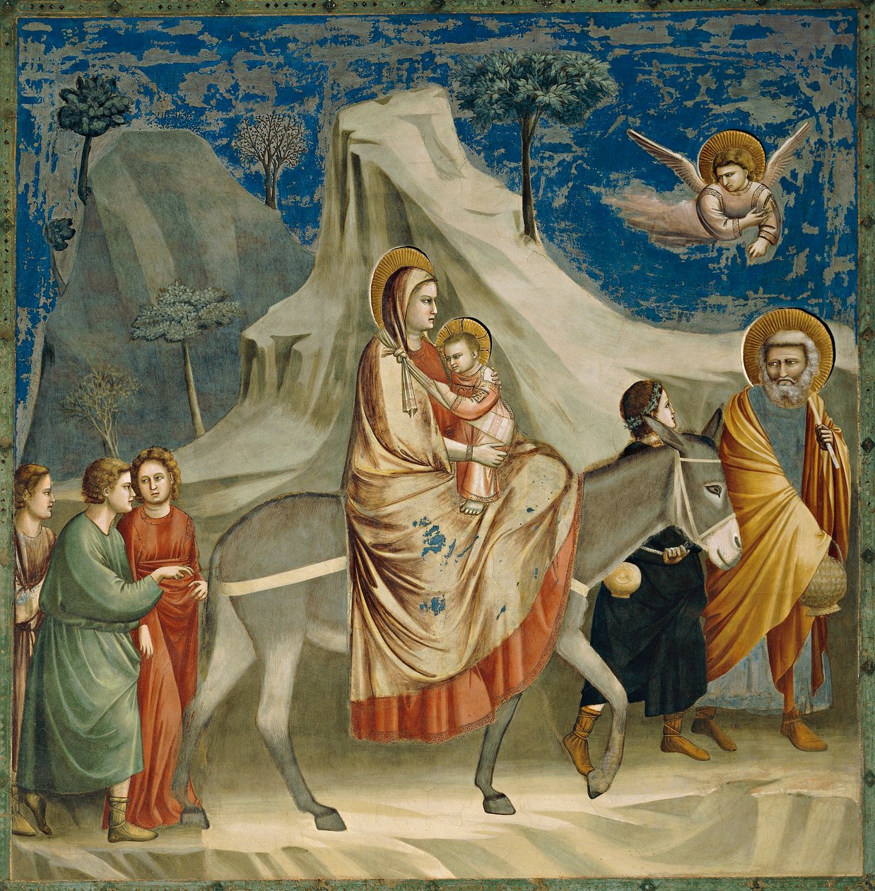 Lento Egyptiin, yksityiskohta Kristuksen elämästä ja kärsimyksestä tekijältä Giotto (c.1266 1337)