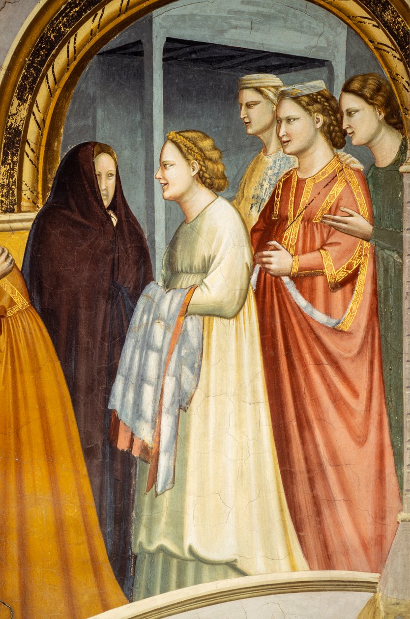 Tapaaminen kultaisella portilla, noin 1305 (fresko) Jerusalemin portti, yksityiskohta, noin 1305 (fresko) tekijältä Giotto (c.1266 1337)
