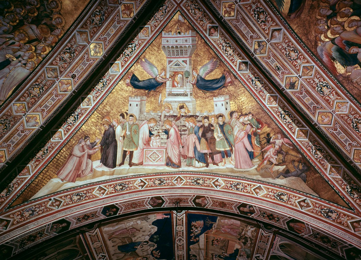 Allegoria siveydestä (Fresko tekijältä Giotto (c.1266 1337)