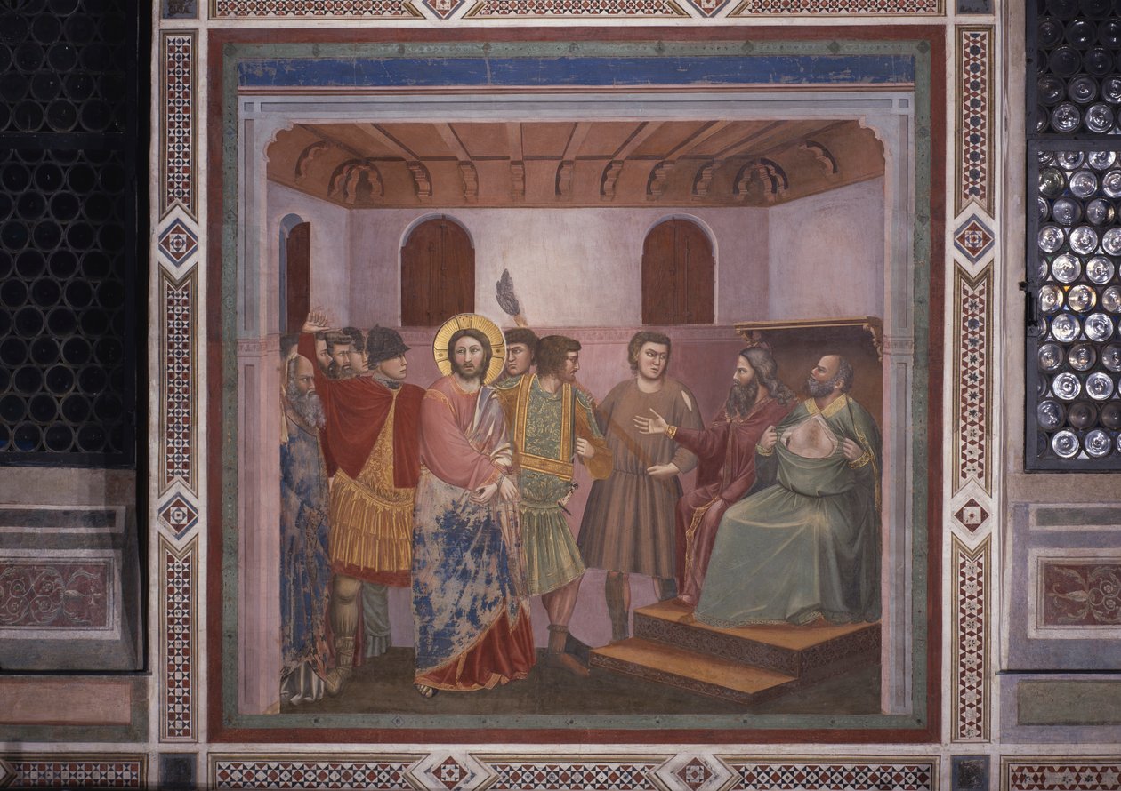 Kristus Kaifaan edessä (Cristo davanti a Caifa), Giotto tekijältä Giotto (c.1266 1337)