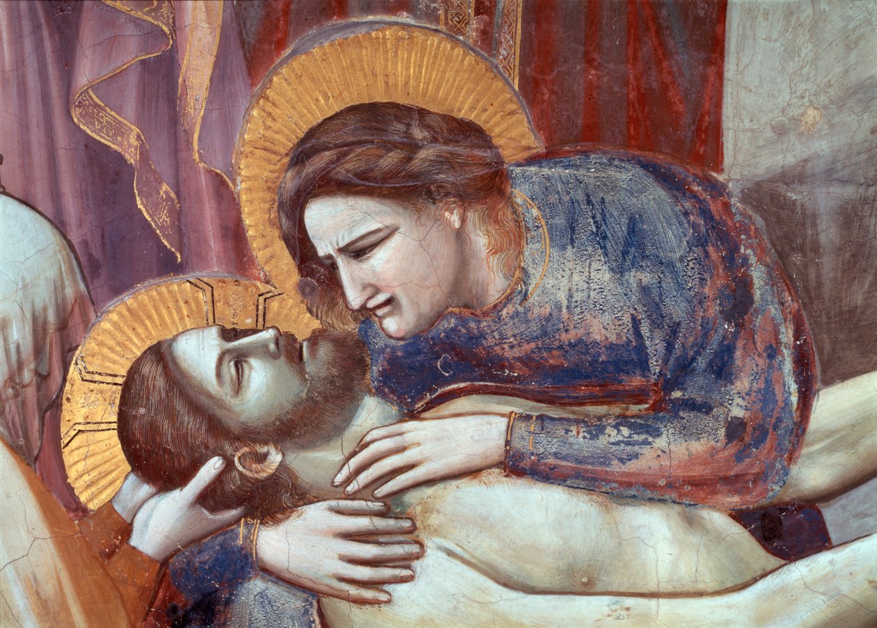 Kristuksen valitus, yksityiskohta neitsyestä (Fresko tekijältä Giotto (c.1266 1337)
