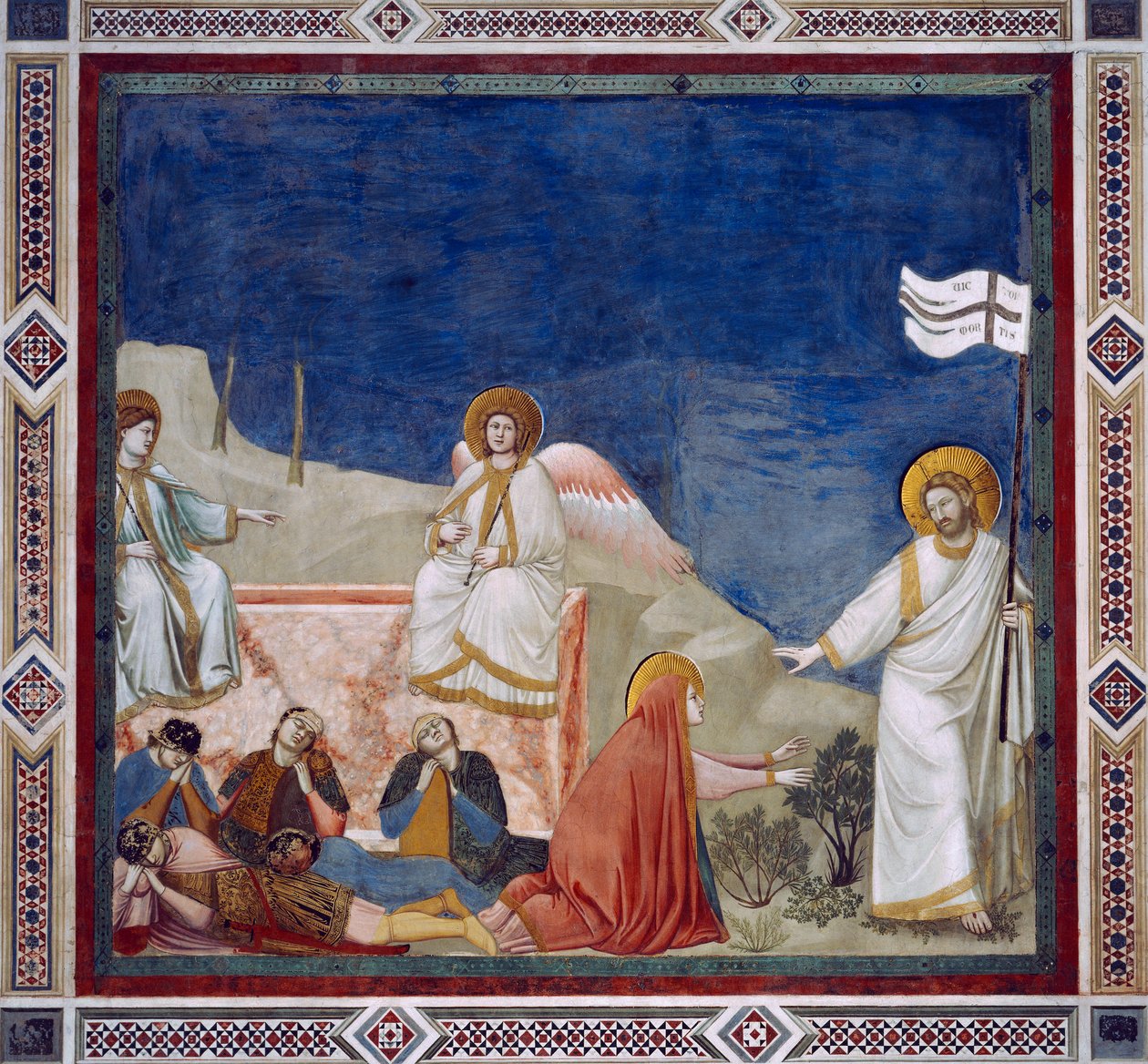 Noli Me Tangere - Kristuksen ylösnousemus, yksityiskohta Kristuksen elämästä ja kärsimyksestä tekijältä Giotto (c.1266 1337)