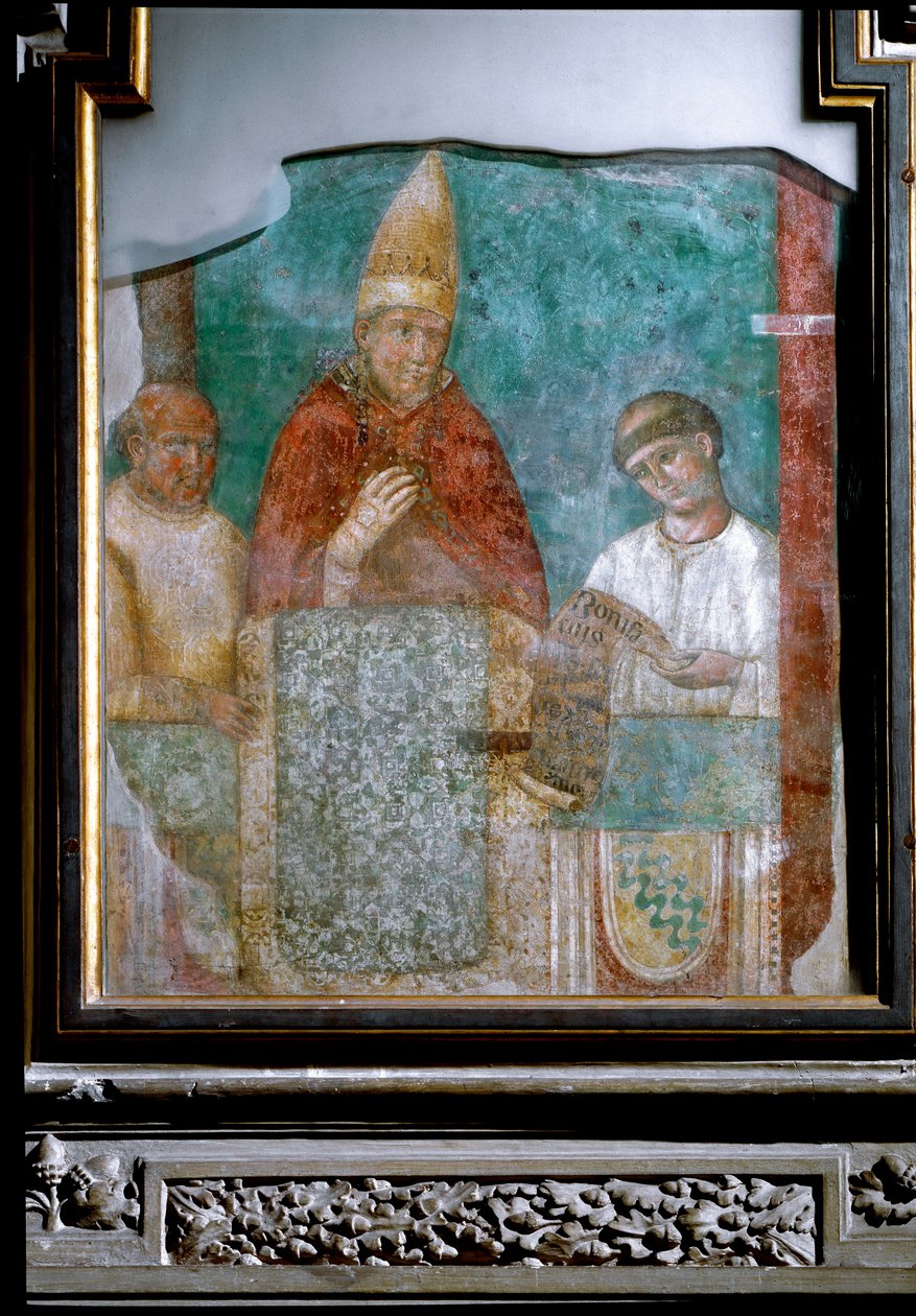 Paavi Bonifatius VIII julistaa vuoden 1300 juhlavuoden (Fresko tekijältä Giotto (c.1266 1337)