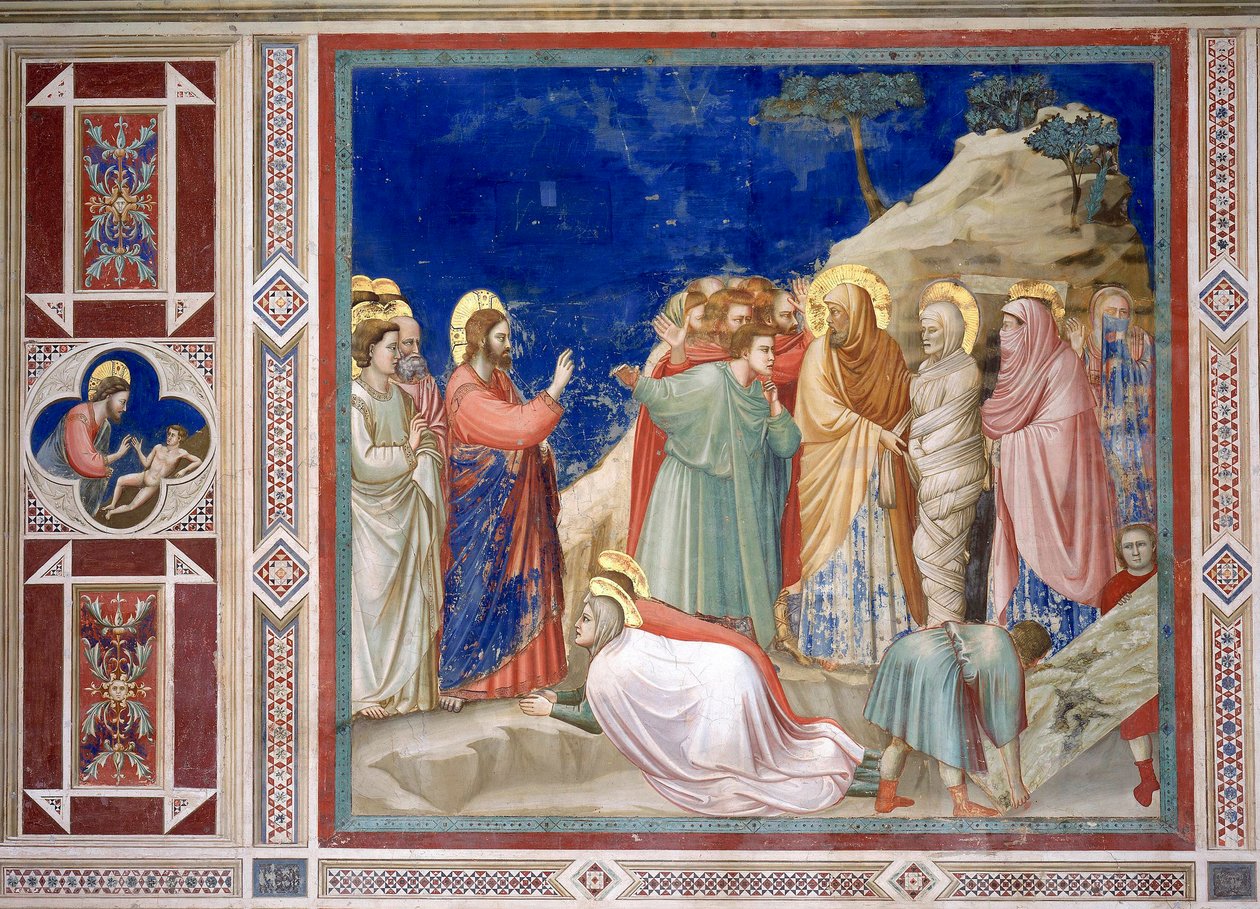 Lasaruksen ylösnousemus tekijältä Giotto (c.1266 1337)