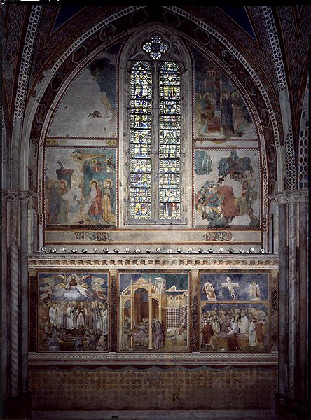Kohtauksia Kristuksen elämästä ja Pyhän Franciscuksen syklistä tekijältä Giotto (c.1266 1337)