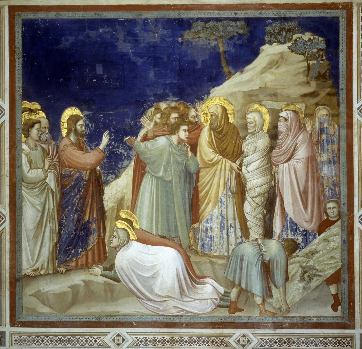 Lasaruksen herättäminen, n. 1305 (fresko) tekijältä Giotto (c.1266 1337)