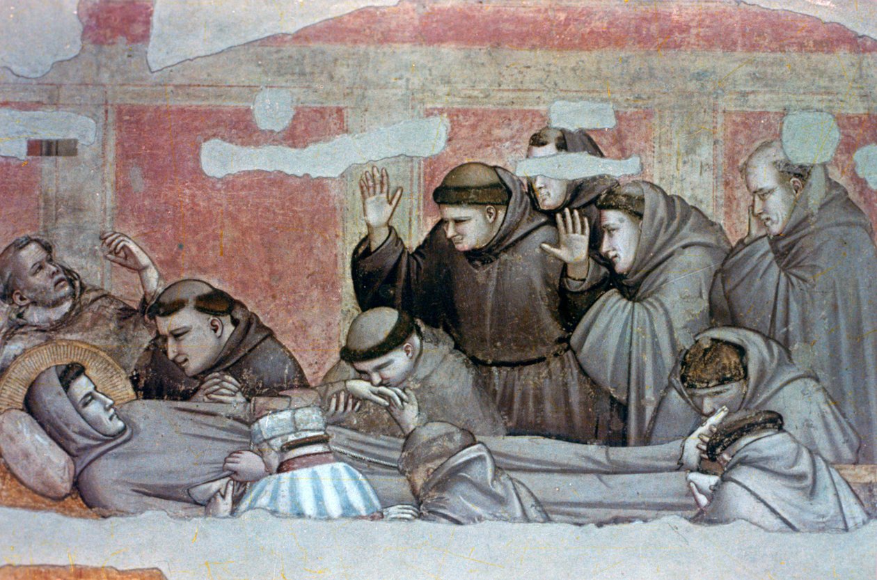 Pyhän Franciscuksen kuolema ja Stigmata-tarkastus, n. 1320 tekijältä Giotto di Bondone