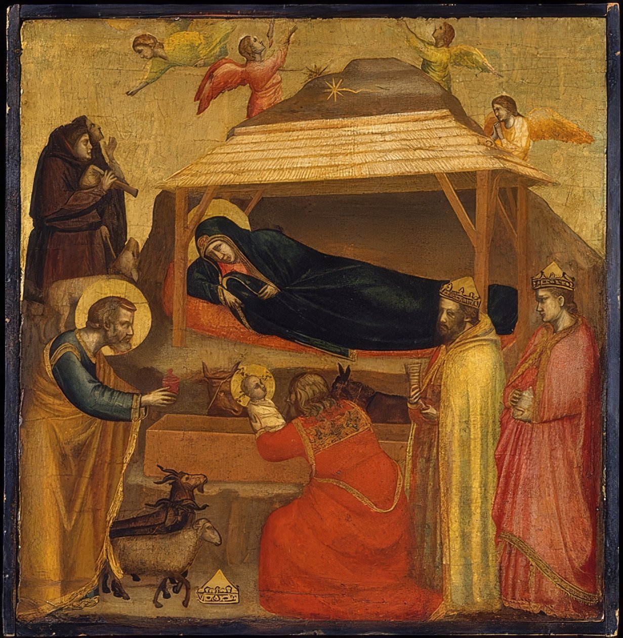 Maagien palvonta. Varmaan noin 1320 tekijältä Giotto di Bondone