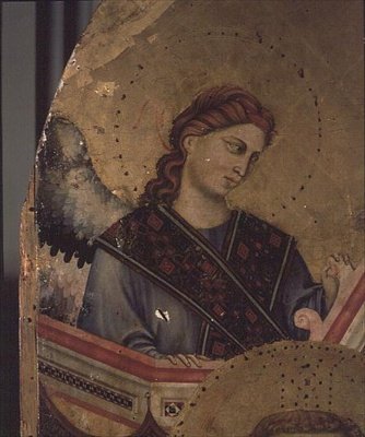 Enkeli kuvasta Madonna ja lapsi kruunattuna tekijältä Giotto di Bondone