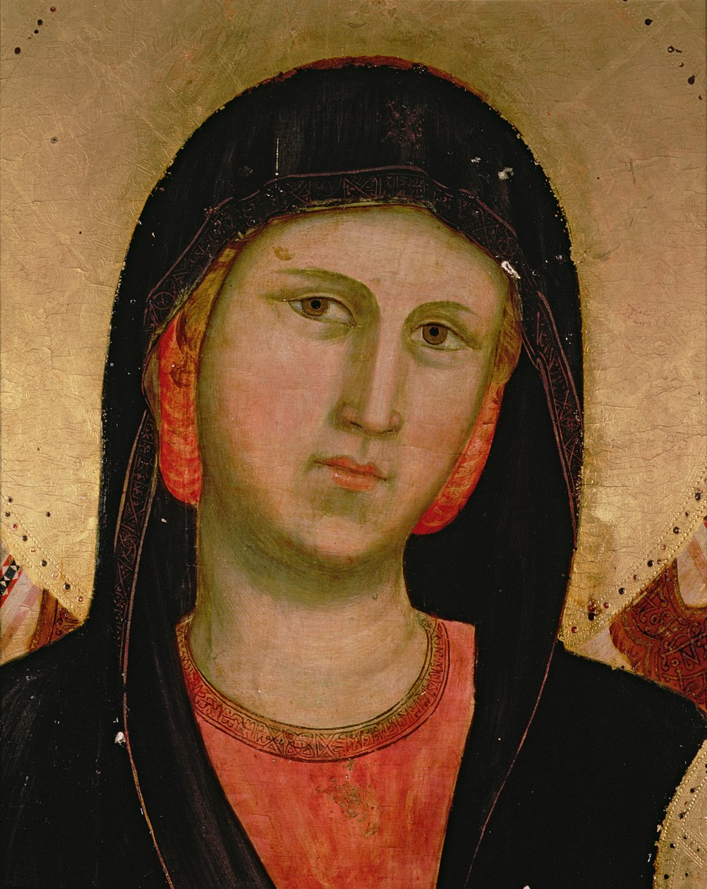 Madonna, alttaritaulusta Madonna ja lapsi valtaistuimella, osa 66535 ks. myös 66536, 66538 & 66539 alttaritaulu. tekijältä Giotto di Bondone