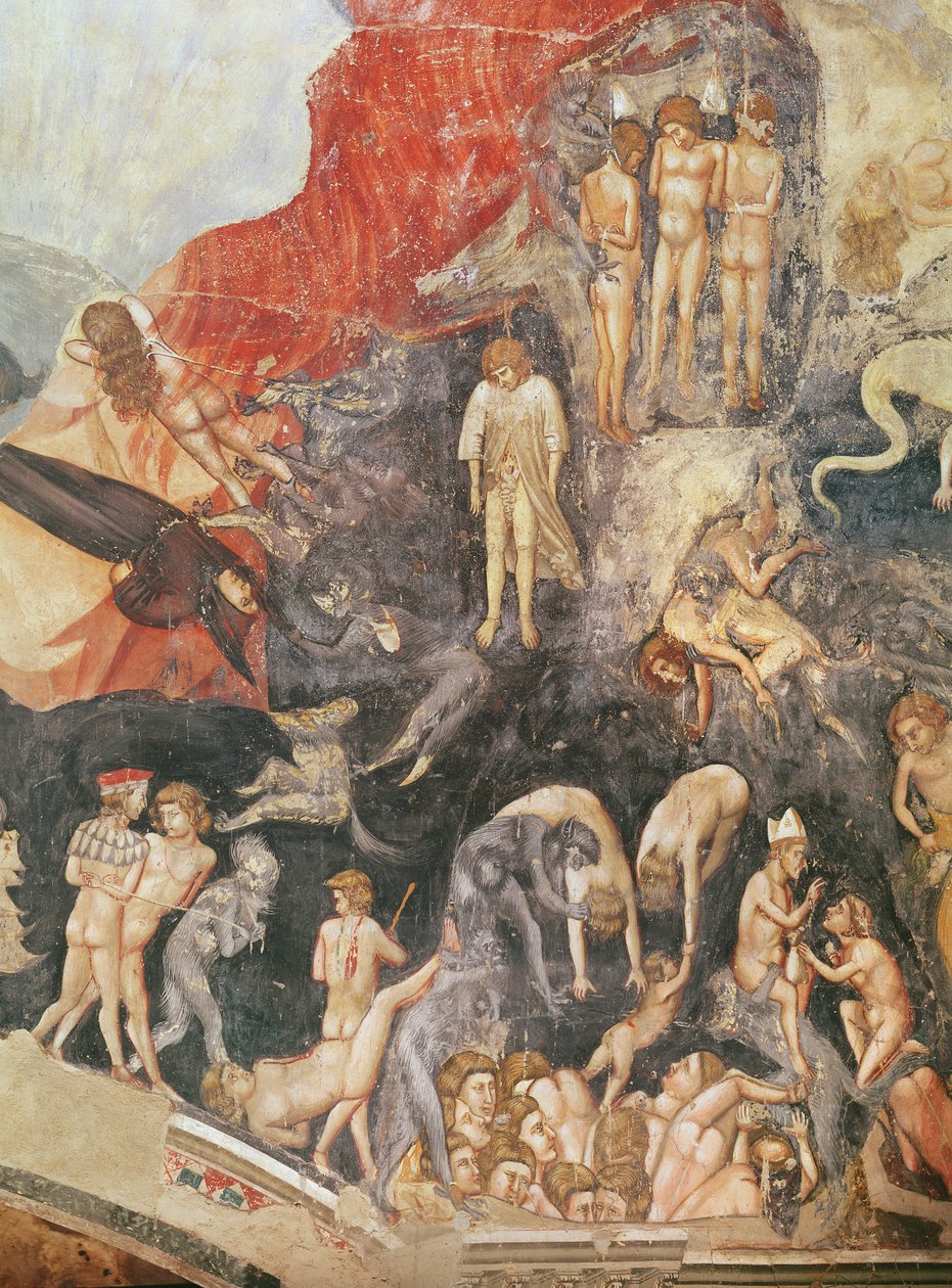 Viimeinen tuomio, yksityiskohta kirottujen, 1303-05 (katso myös 65227) tekijältä Giotto di Bondone