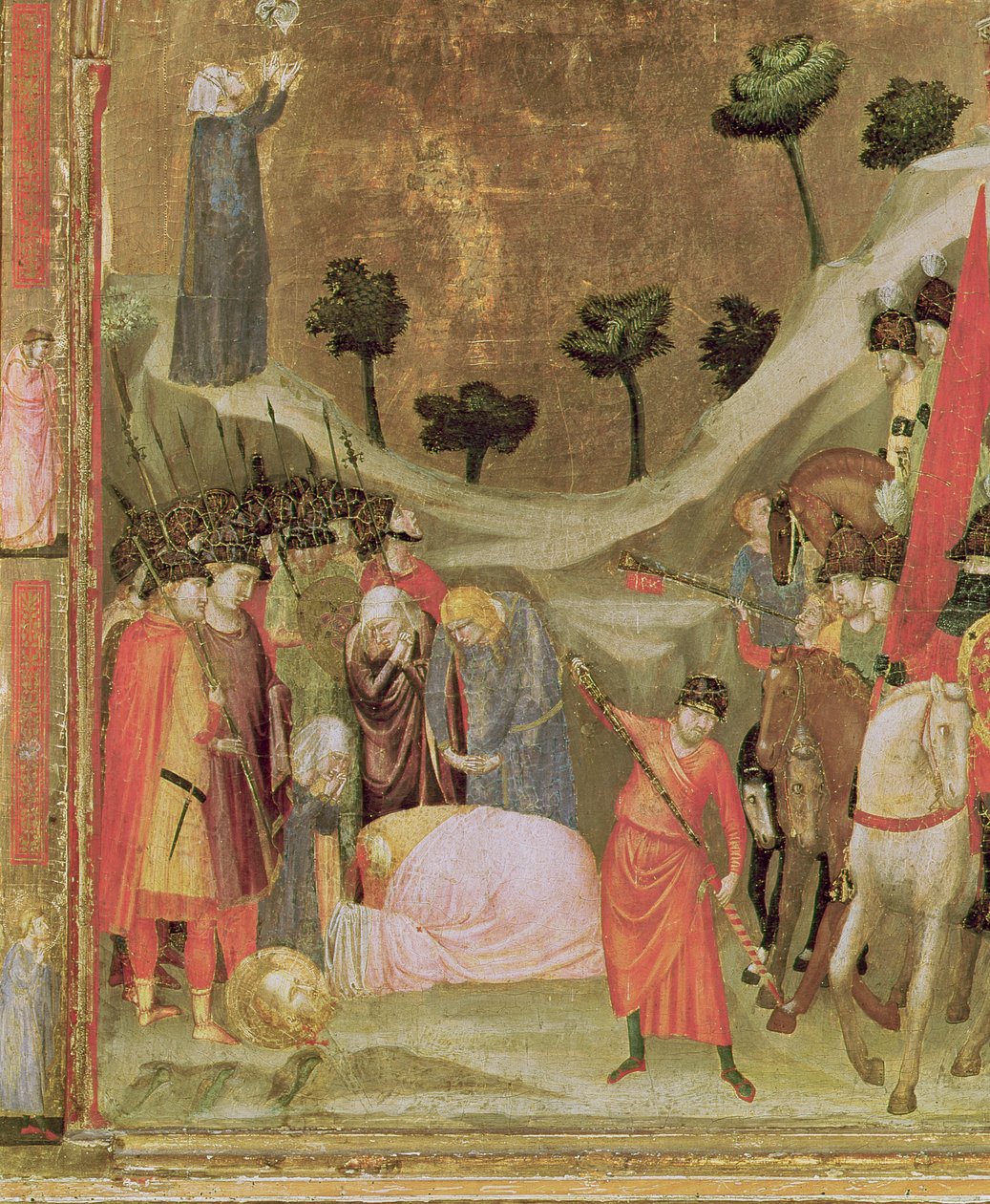 Pyhän Paavalin marttyyrikuolema, oikeanpuoleinen paneeli Stefaneschin triptyykistä, n. 1320 (tempera paneelissa) (yksityiskohta 214100) tekijältä Giotto di Bondone