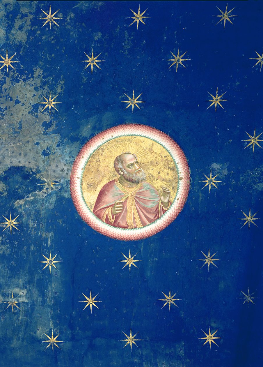 Profeetta, kattoholvista, n. 1305 tekijältä Giotto di Bondone