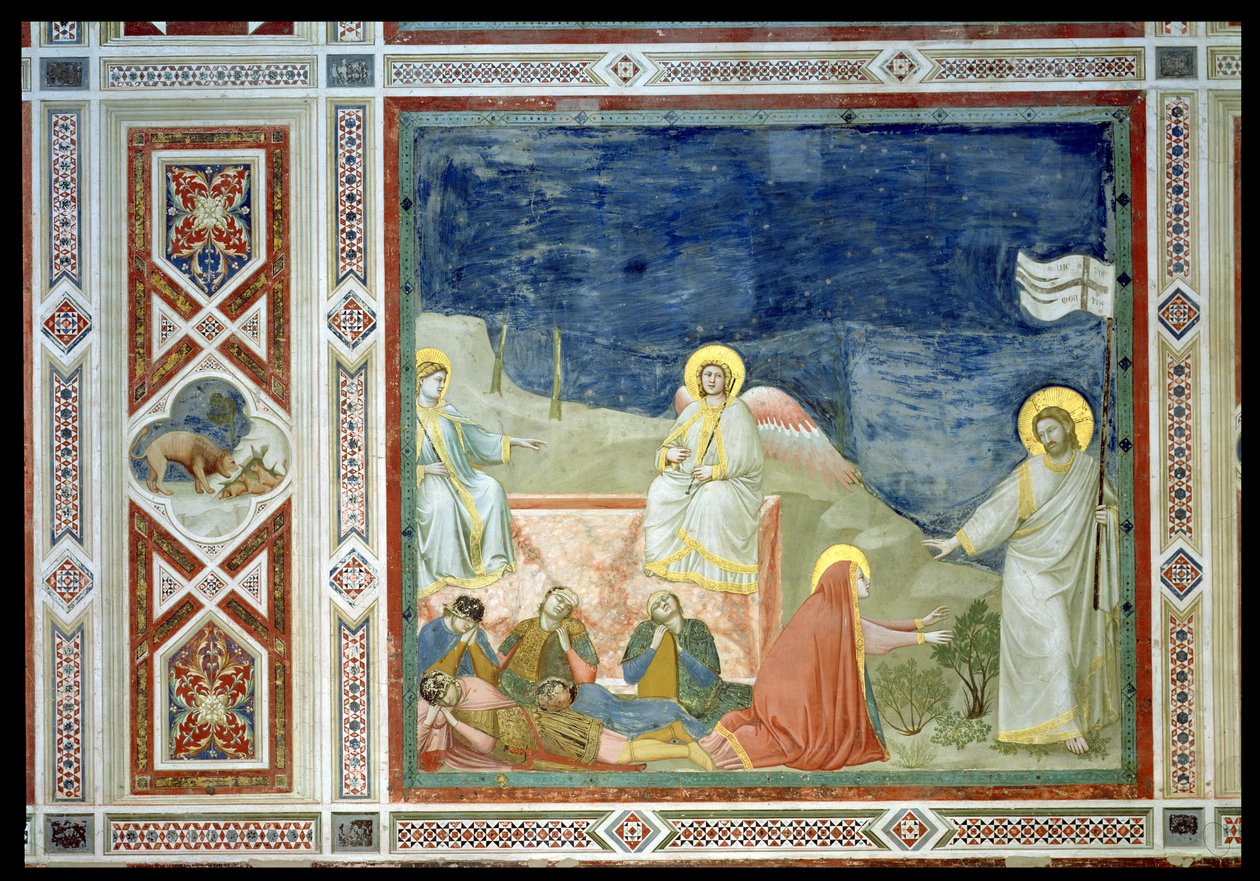 Noli me Tangere eli Kristuksen ilmestys Maria Magdaleenalle, 1303-05 (katso myös 102746) tekijältä Giotto di Bondone