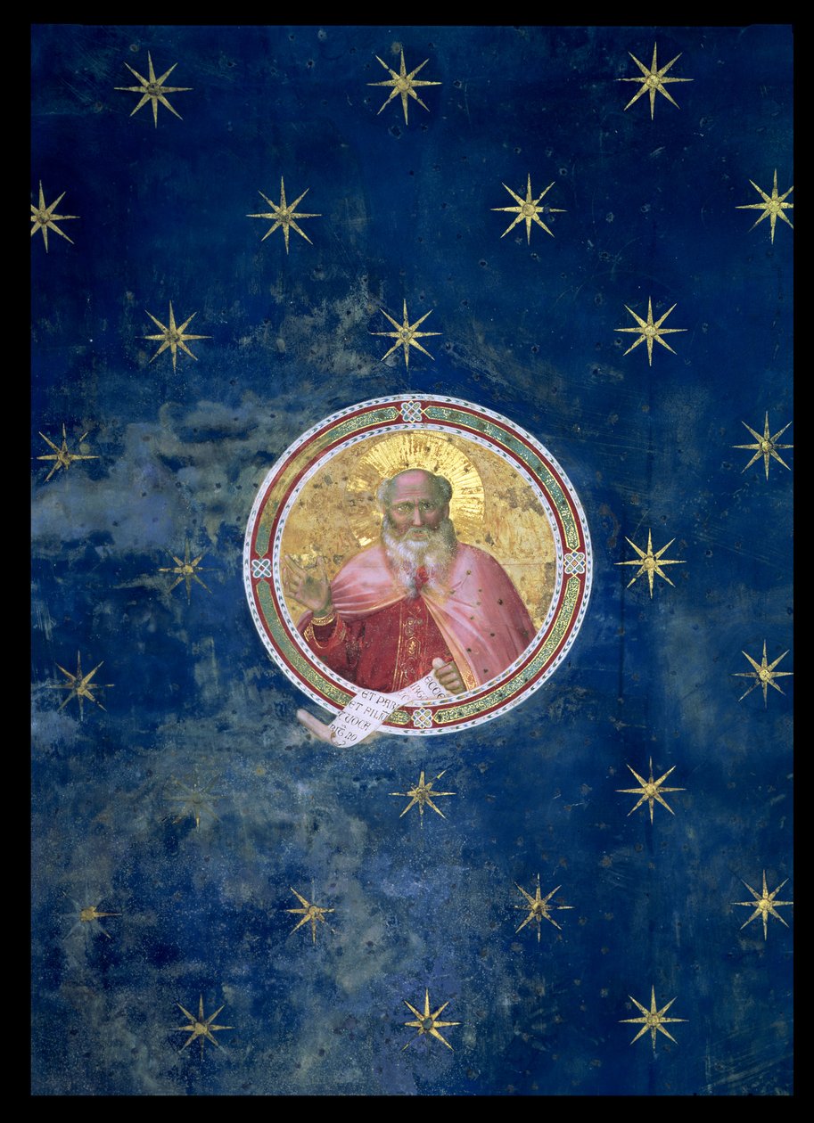 Profeetta Jesaja, yksityiskohta holvista, 1303-05 (palautuksen jälkeen) tekijältä Giotto di Bondone