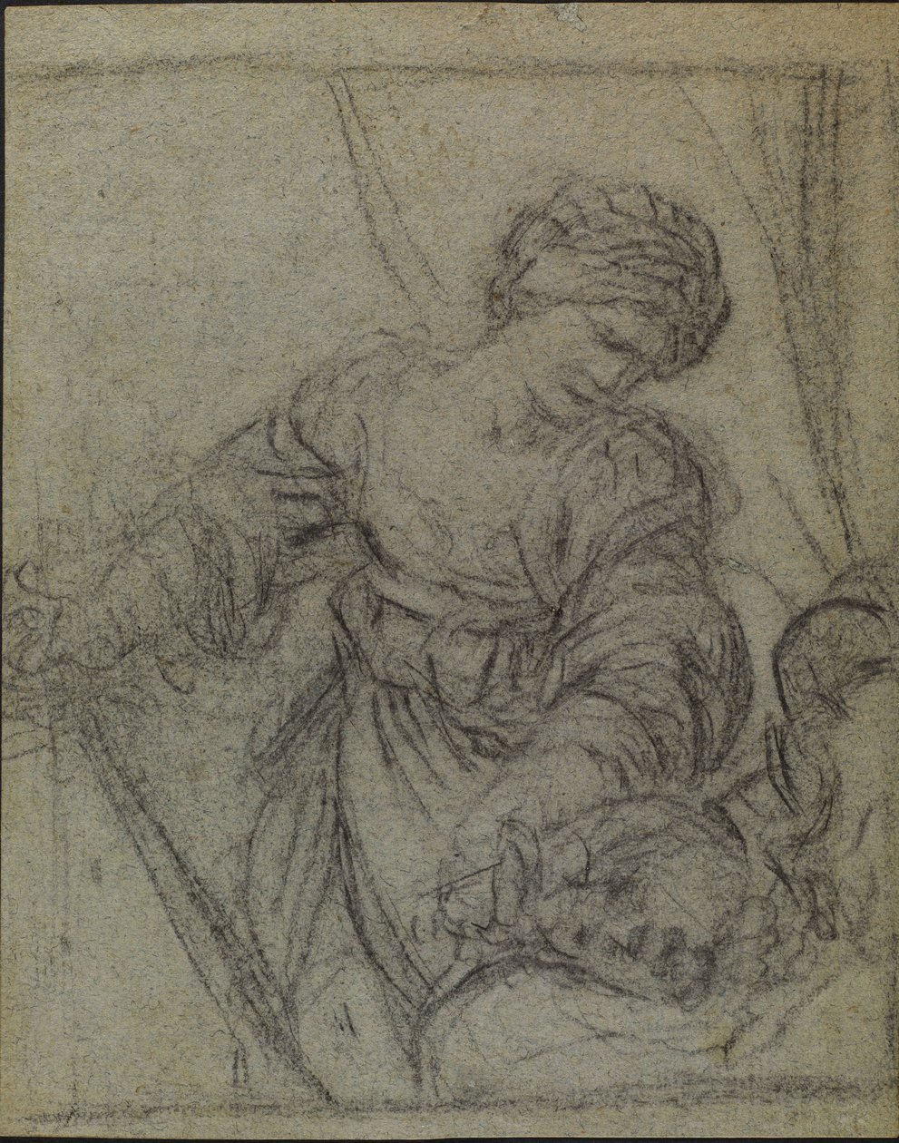 Judith Holofernesin pään kanssa tekijältä Giovanni Andrea Sirani