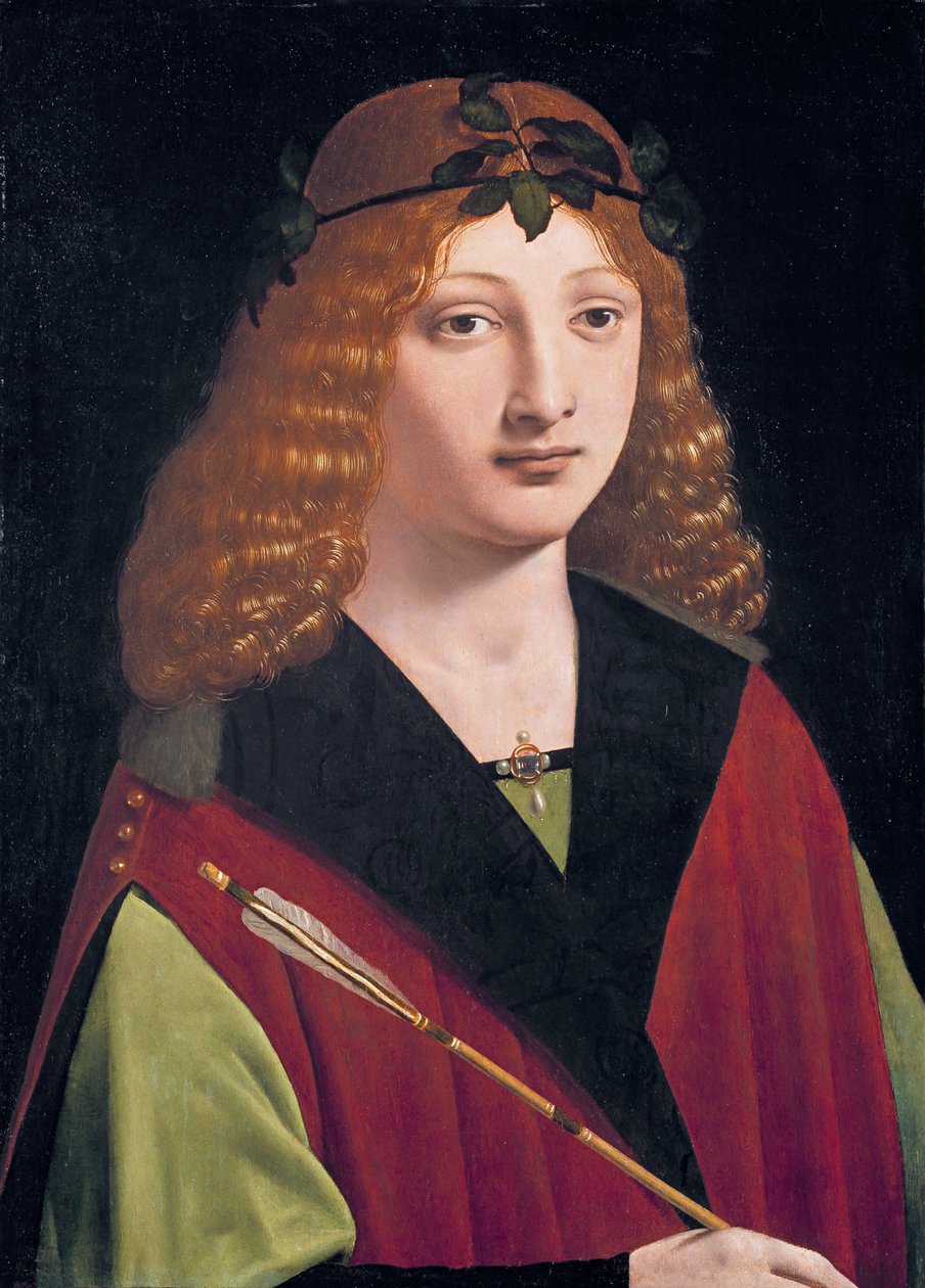 Nuorten muotokuva, jolla on nuoli tekijältä Giovanni Antonio Boltraffio