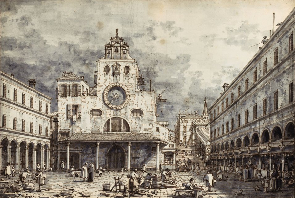 , Campo San Giacomo di Rialto tekijältä Giovanni Antonio Canal