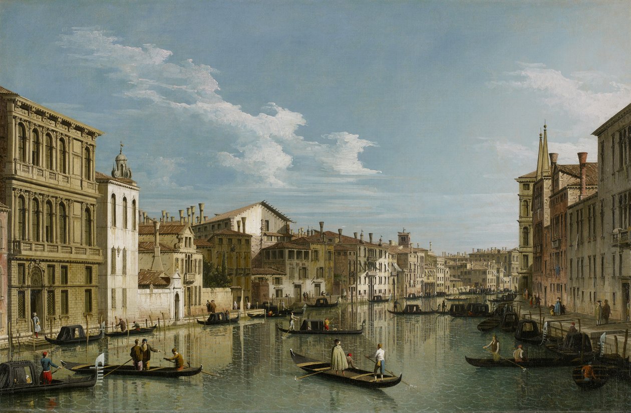 Canal Grande Palazzo Flanginista Palazzo Bemboon, n. 1740 tekijältä Giovanni Antonio Canal
