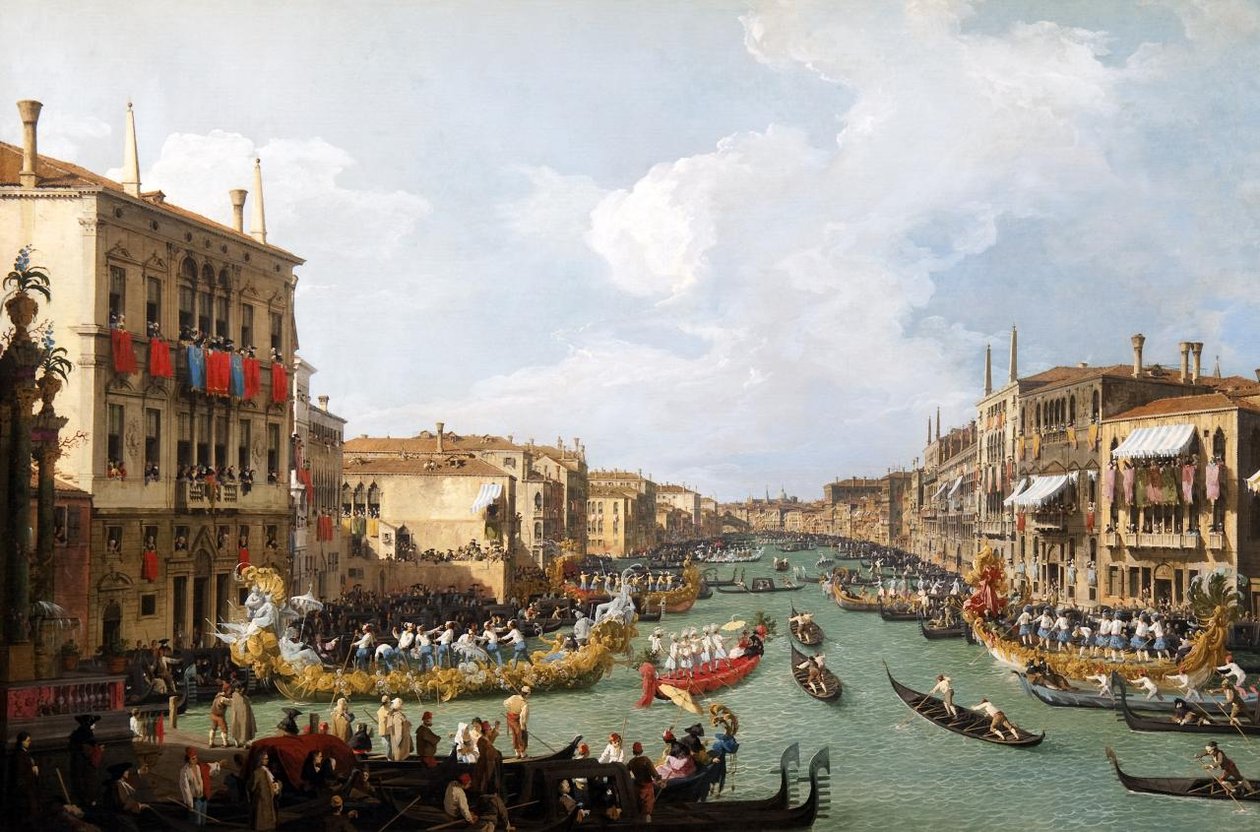 La Régate sur le Grand Canal tekijältä Giovanni Antonio Canal