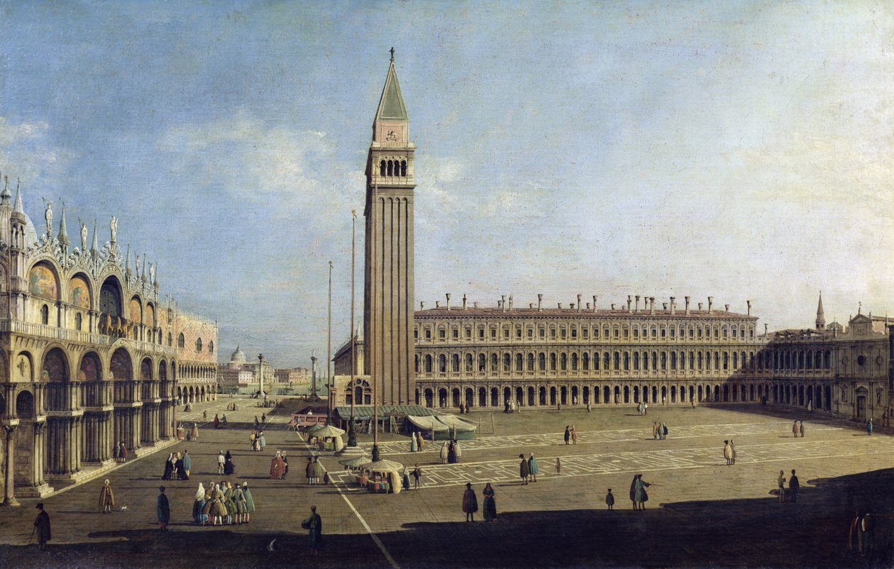 Piazza San Marco, Venetsia tekijältä Giovanni Antonio Canal