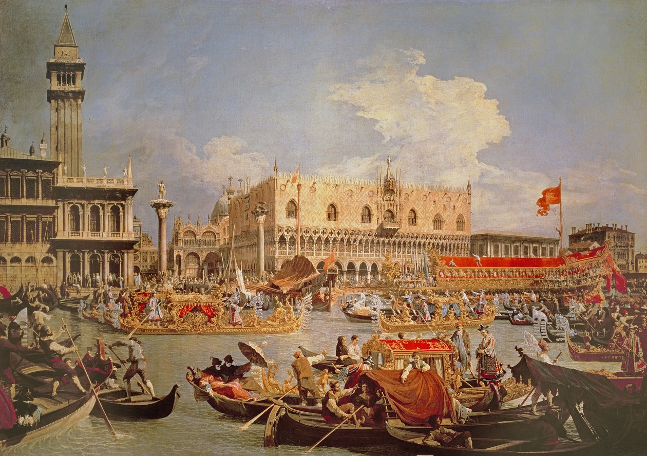Bucintoron paluu helatorstaina tekijältä Giovanni Antonio Canal