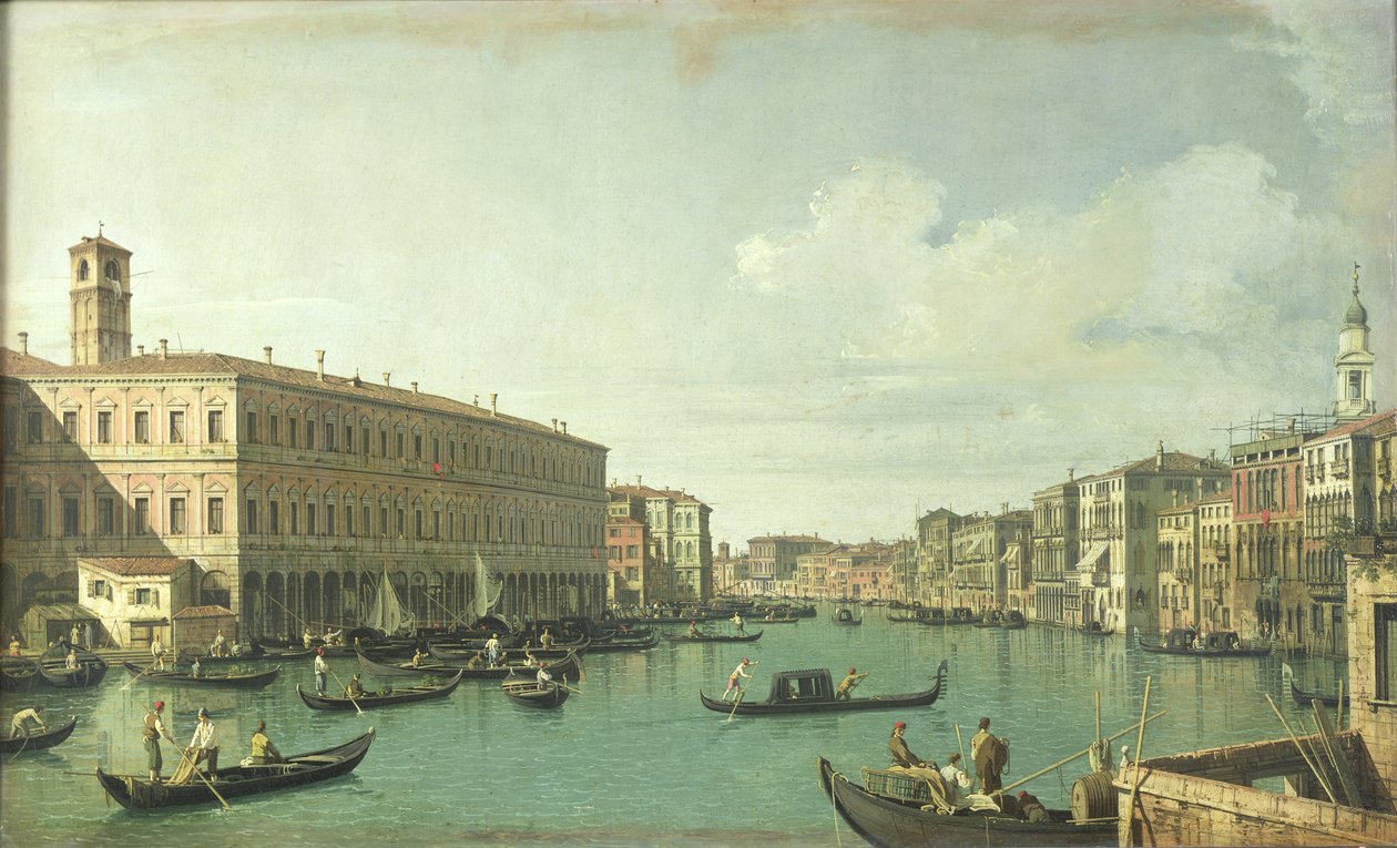 Grand Canal Rialton sillalta tekijältä Giovanni Antonio Canal