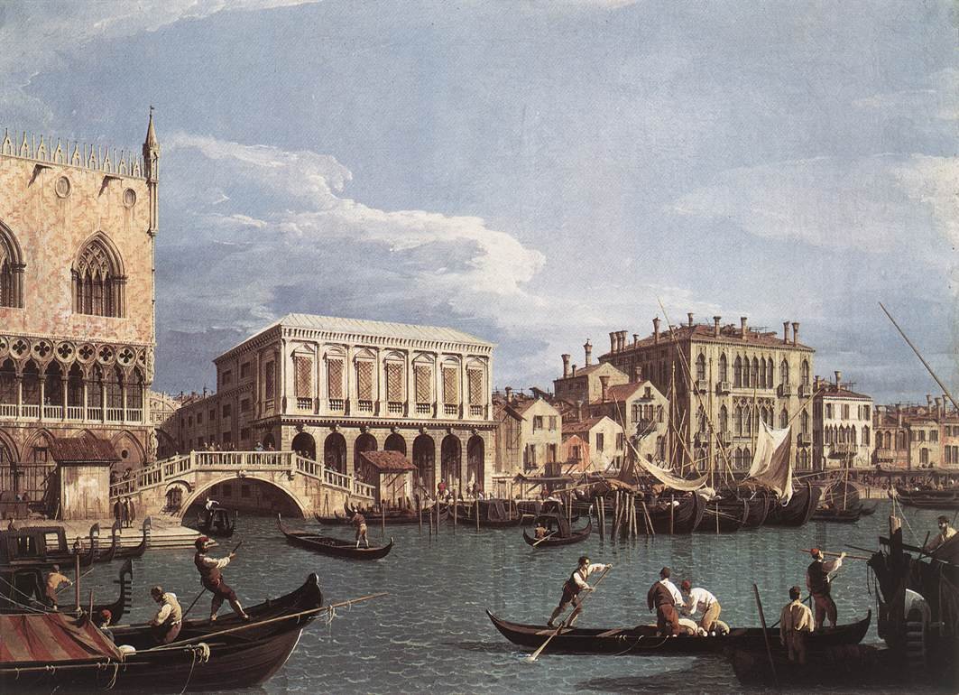 Molo ja Riva degli Schiavoni Bacino di San Marcosta tekijältä Giovanni Antonio Canal